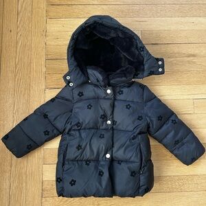 Jacadi Black Floral Kids Jacket